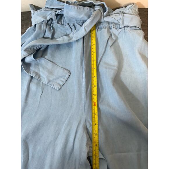 Forever21 Contemporary High Rise Wide Leg With Tie Belt Pants Womens Size L USED - Picture 7 of 7